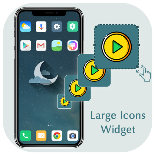 Download Large Icons Widget - Big Icons For Application android on PC