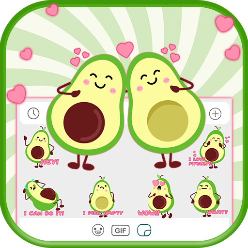 Lovely Avocado Emoji स्टिकर्स