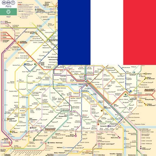 PARIS METRO MAP RATP AIRPORT A
