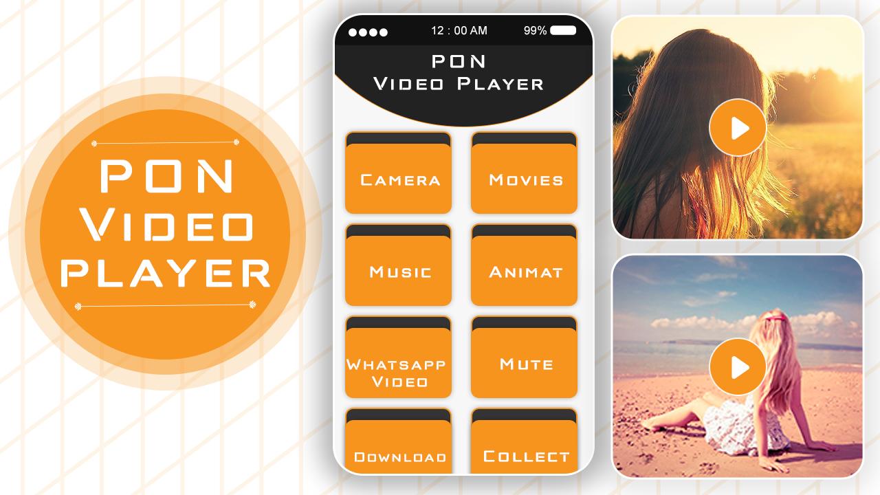 Download Pon video player : Video Player android on PC