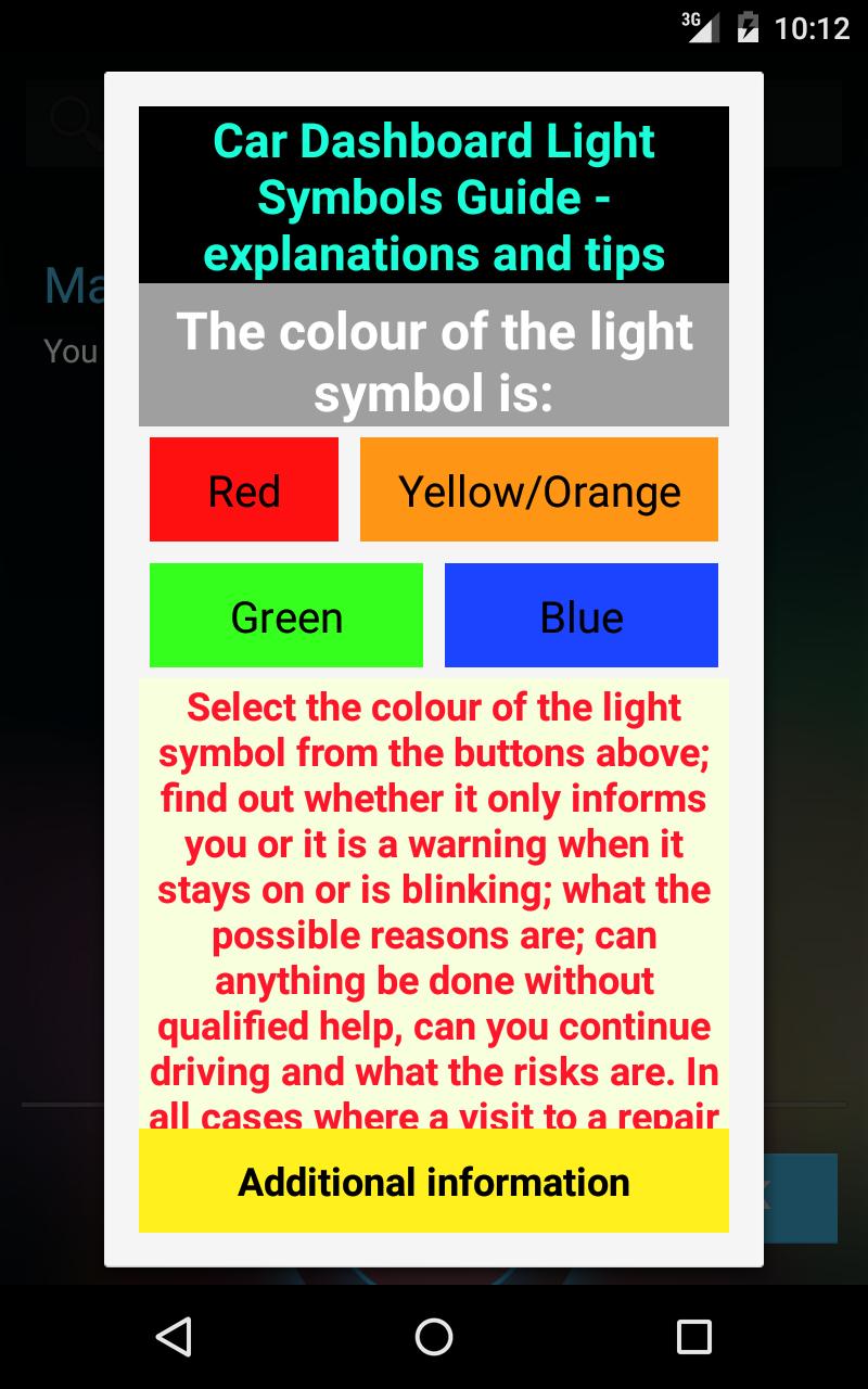 Download Car Dashboard Light Symbols android on PC