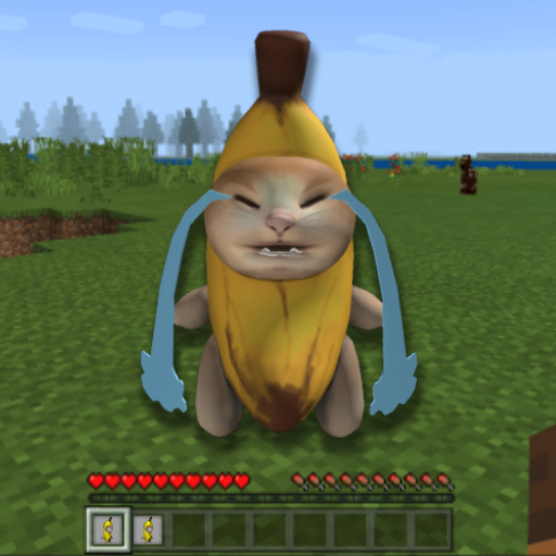 Banana Cat meme Mod MCPE