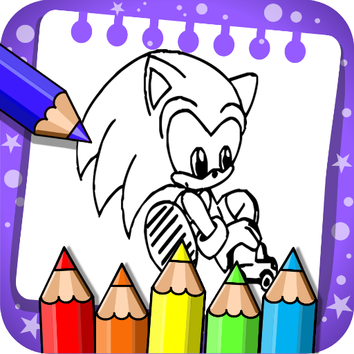 sonni coloring the hedgehog's