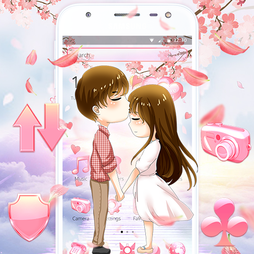 Lovely Sakura Couple Theme