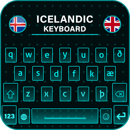 Icelandic Keyboard 2019, Icelandic English Keypad