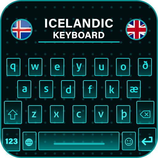 Icelandic Keyboard 2019, Icelandic English Keypad