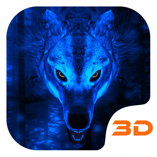 лед волк 3D интерактивная тема