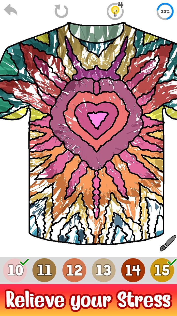Download Tie Dye Shirts Color By Number android on PC