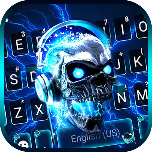 Lightning Music Skull Keyboard