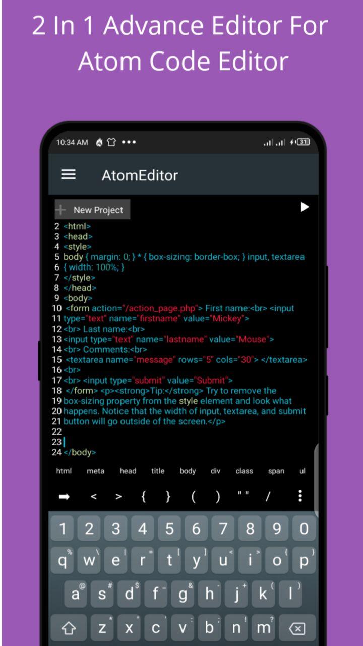 Скачать Atom: code editor HTML CSS JS на ПК | Официальный представитель  GameLoop