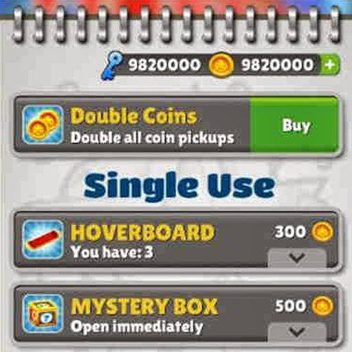 Coins Keys For Subway Surfers