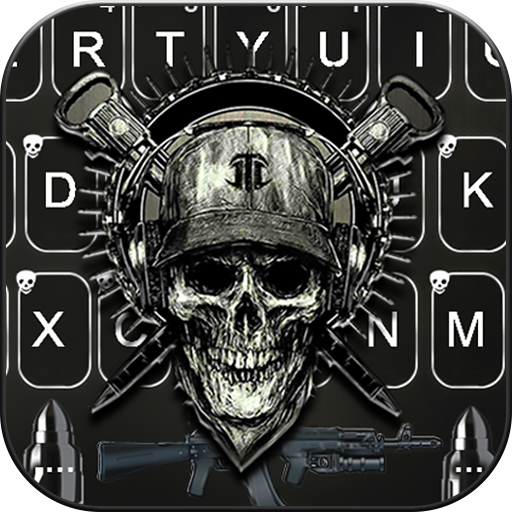 Keyboard Horror Guns Skull War