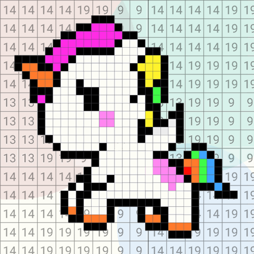 Pixel Unicorn: Color By Number