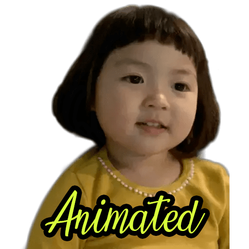 Niña Coreana Whatsapp Stickers con moviento