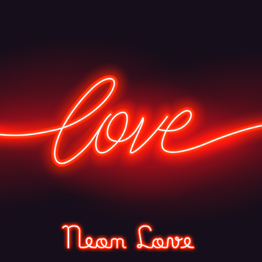 Cool Wallpaper Neon Love Tema