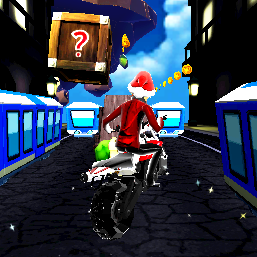 Subway Elf Dash: Midgnight Mortorcycle