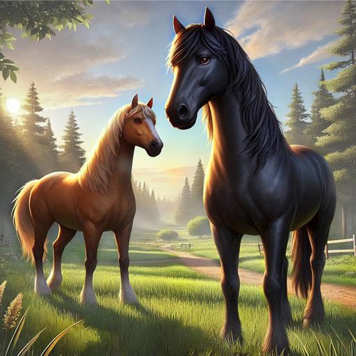 Wild horse family simulator 3D