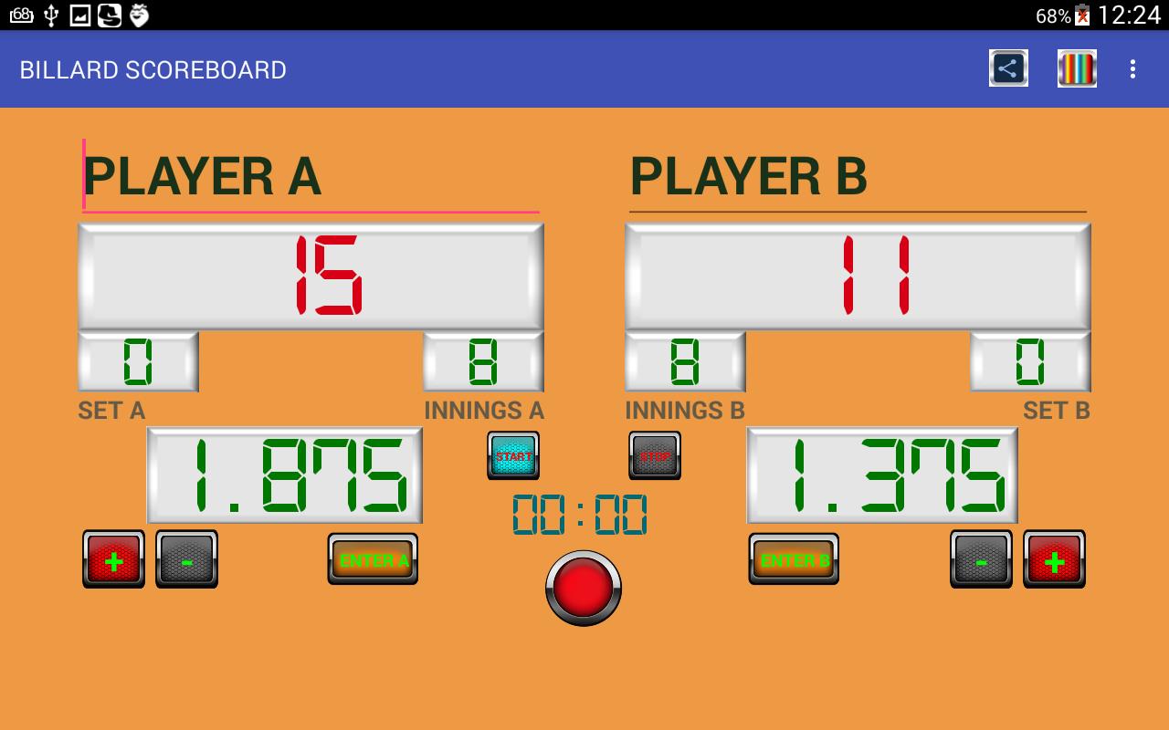 Download Billard Scoreboard 3B Tablet android on PC