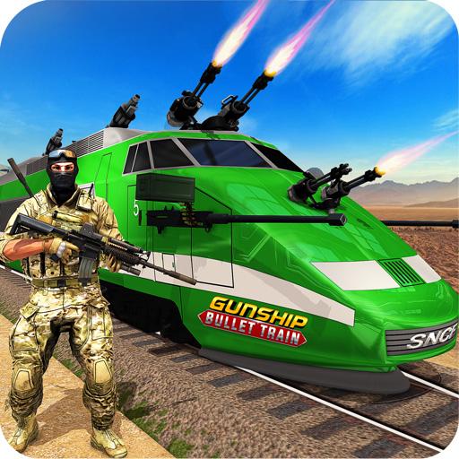 ट्रेन गनशिप: सेना ट्रेन शूटिंग गेम