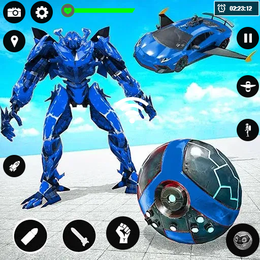 Iron Robot Car Transform Game