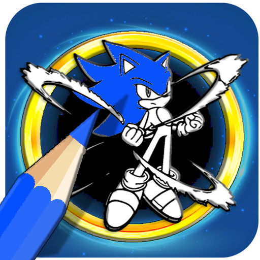 Soni Blue Hedgehog coloring book