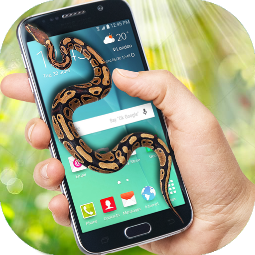 Snake in phone screen hissing Serpent Scary joke