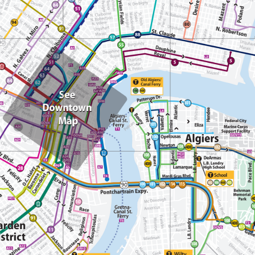 RTA New Orleans Map