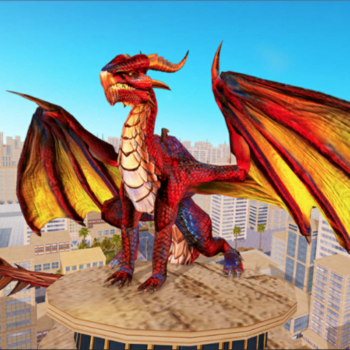 Flying Fire Dragon City Game