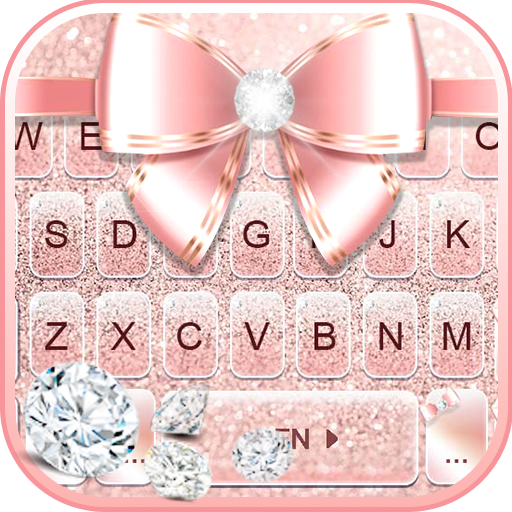 Rose Gold Luxury Bow Keyboard 