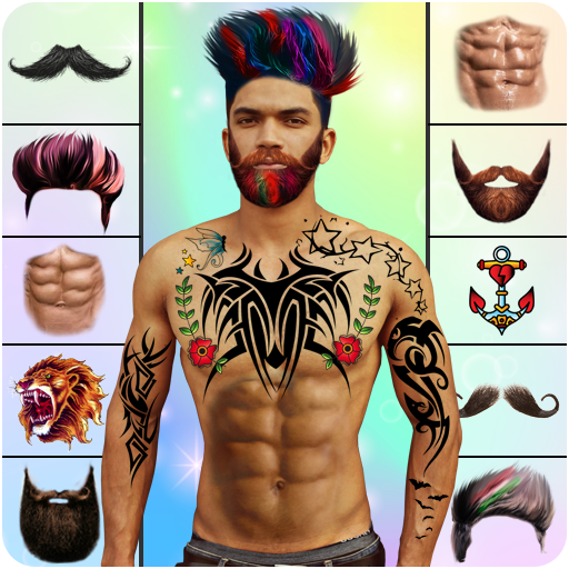 Man tattoo & Hairstyle editor