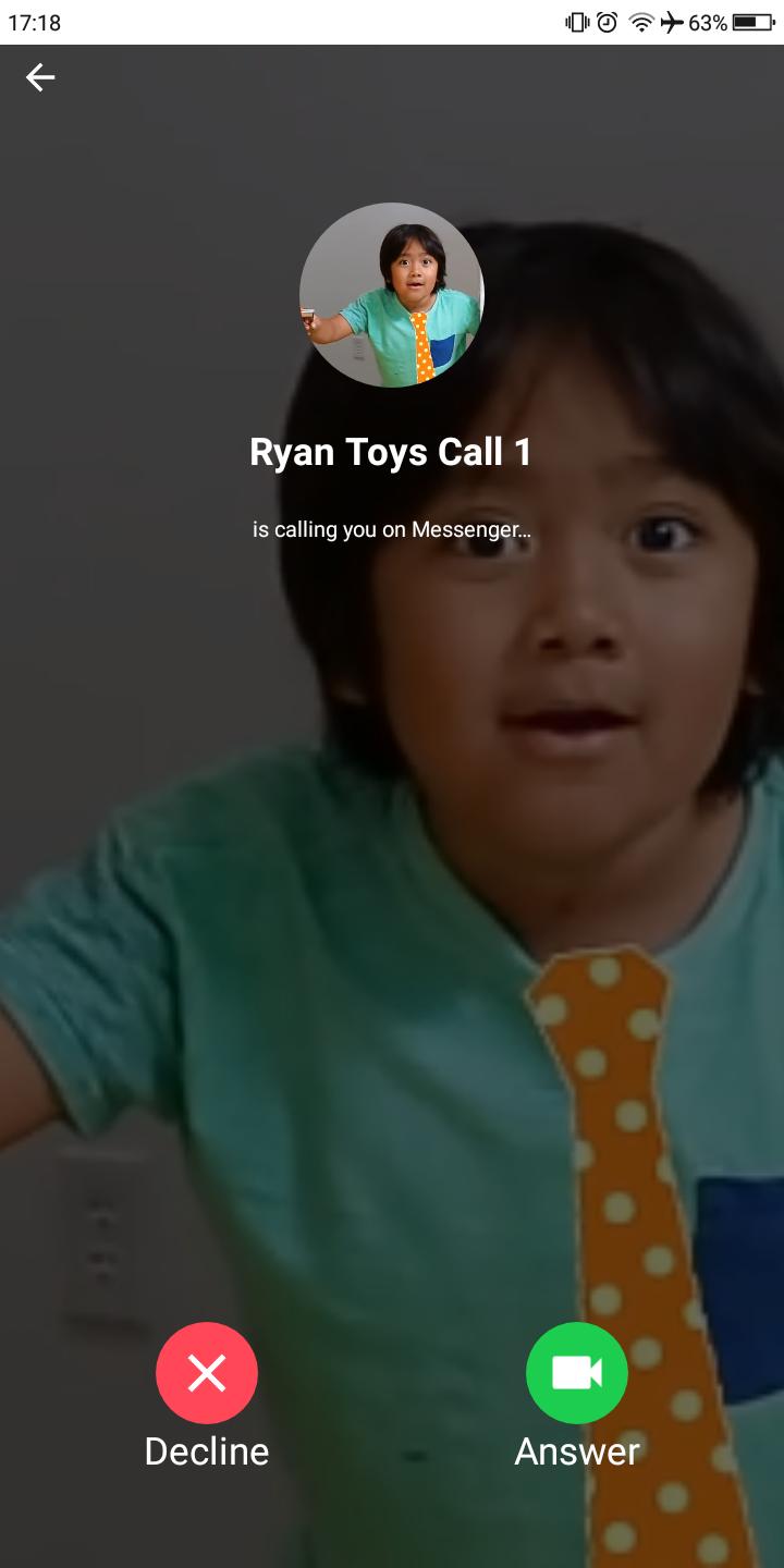 Download Fake Video Call Ryan Toy Prank android on PC