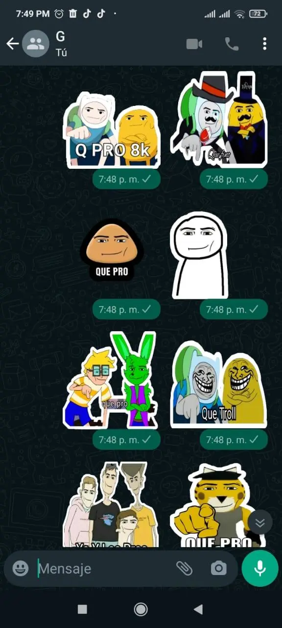 Download Stickers de Que Pro android on PC