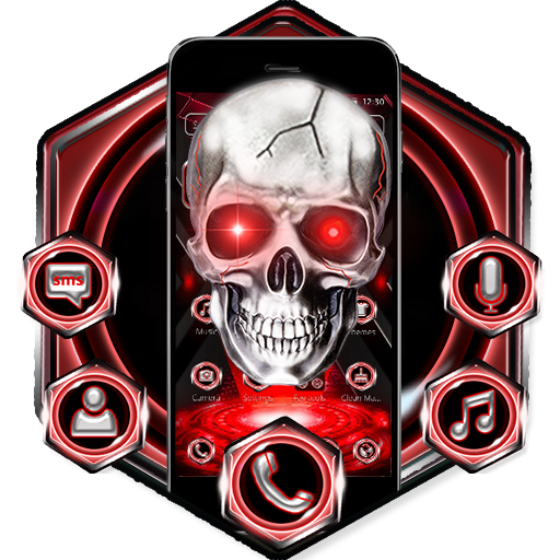 Neon Tech Skull Theme