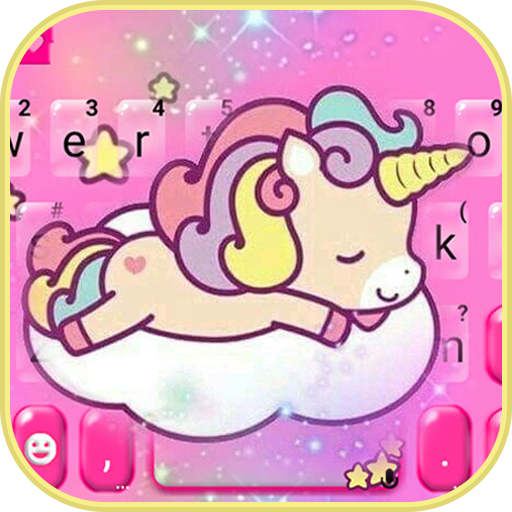 Pink Sleeping Unicorn 主題鍵盤