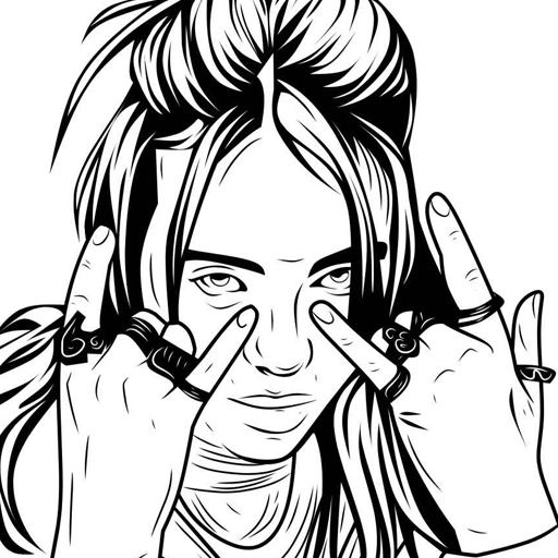 How to Draw Billie Eilish Step