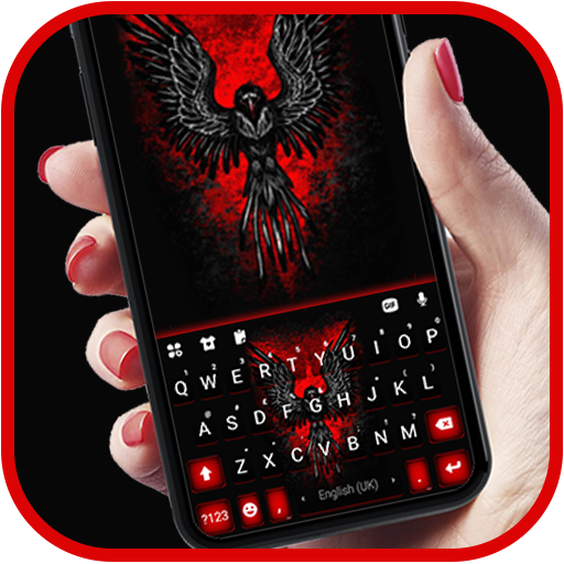 Red Fire Eagle Keyboard Backgr