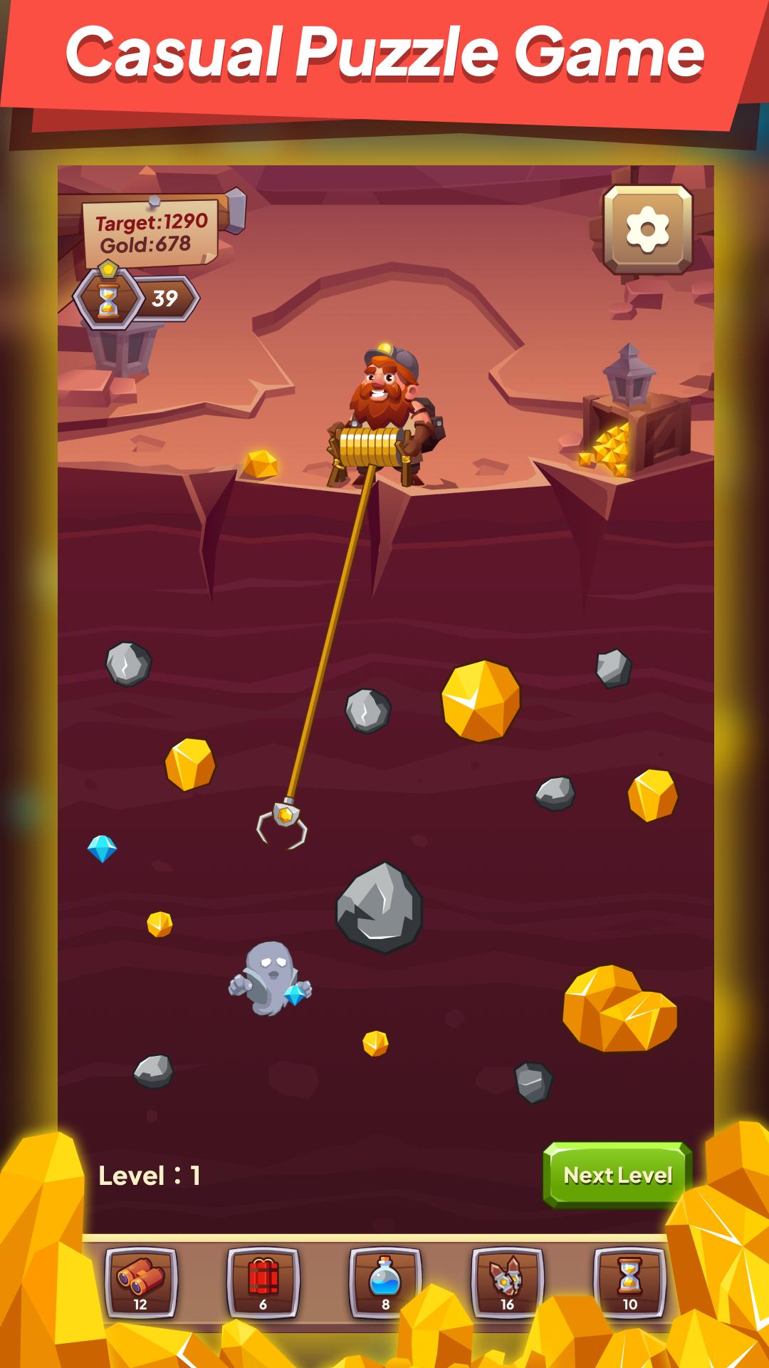 Скачать Gold Miner - Classic Gold на ПК | Официальный представитель GameLoop