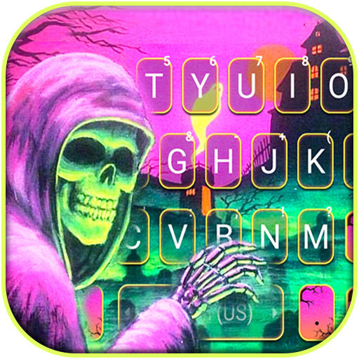 Grave Green Skull Keyboard Bac