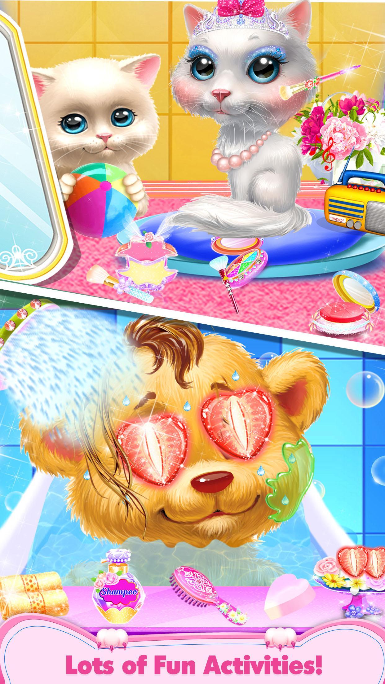 Download Animal Pets Care Salon - Pet care games for Girls android on PC