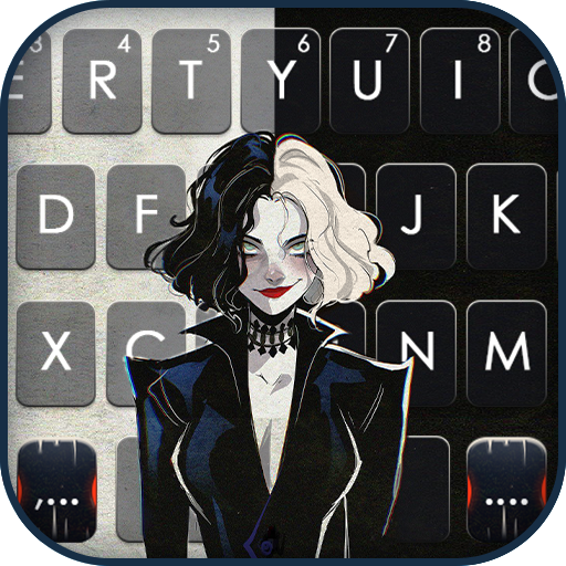 Cool Devil Girl Keyboard Backg
