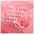 Luxury Hot Pink Rose Keyboard Theme