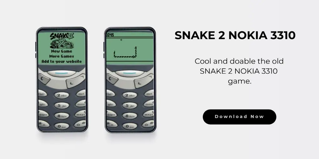 Baixe SNAKE 2 NOKIA 3310 no PC