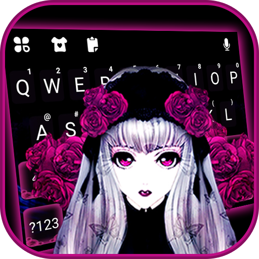 Gothic Creepy Girl Keyboard Ba
