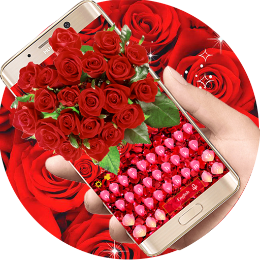 Red roses petal Keyboard