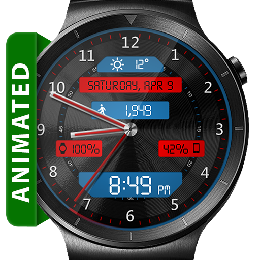 Black Metal LED HD Watch Face