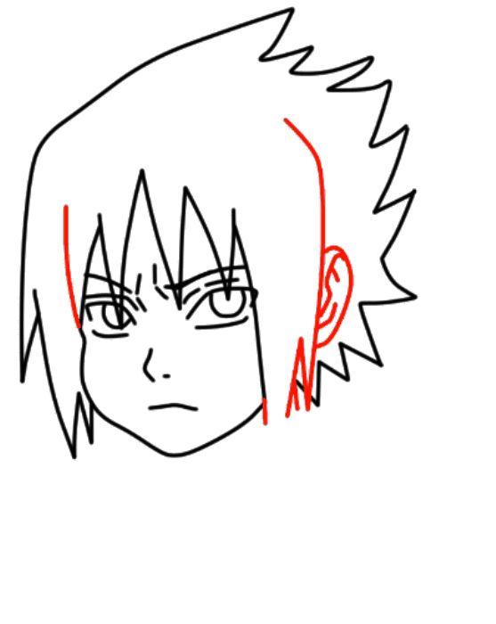 How To Draw Sasuke Uchiha step by step