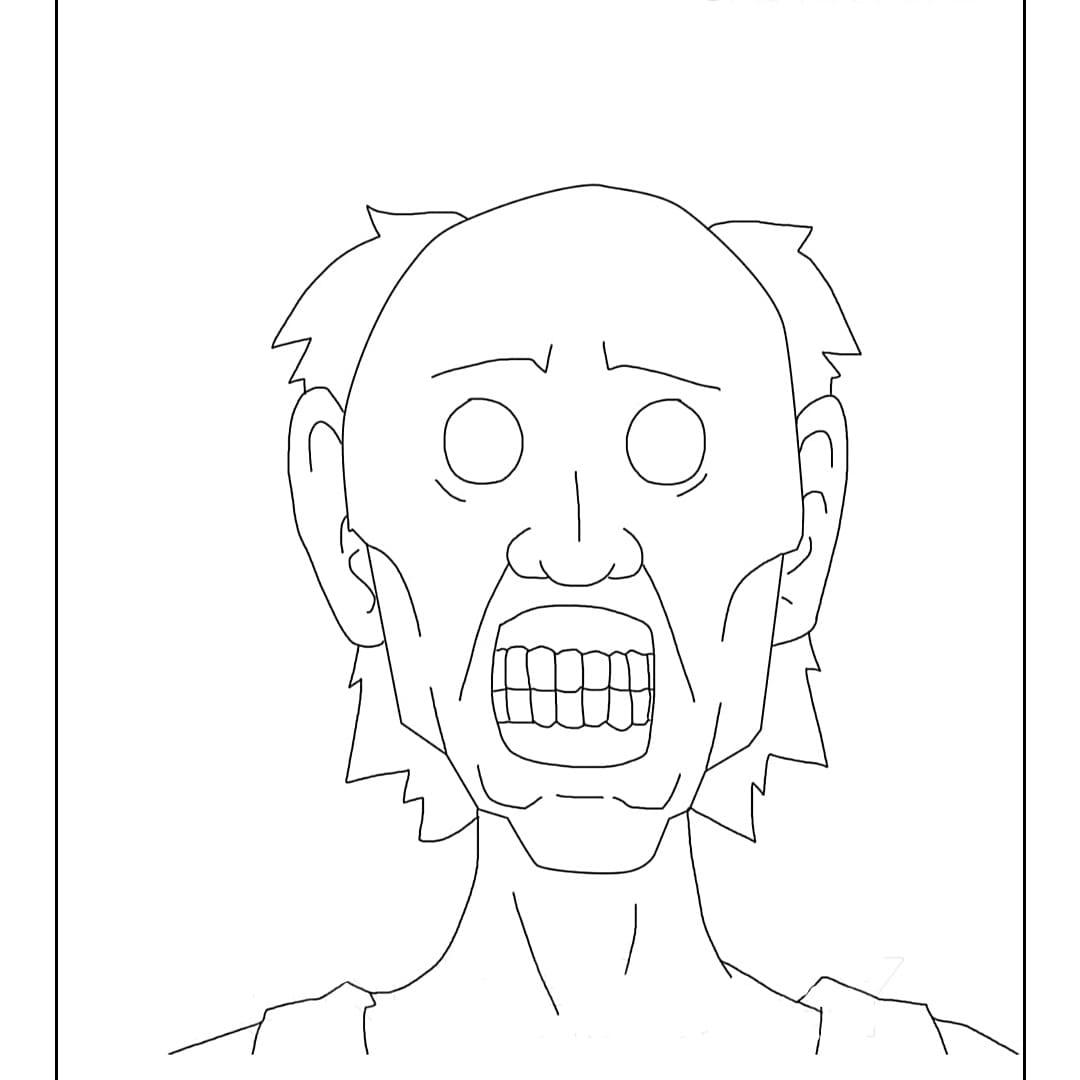 Granny Horror Game 1 Coloring Page  Free Printable Coloring Pages for Kids