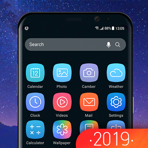 Galaxy launcher theme &wallpaper