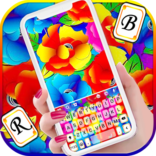 Bright Color Flowers Keyboard 