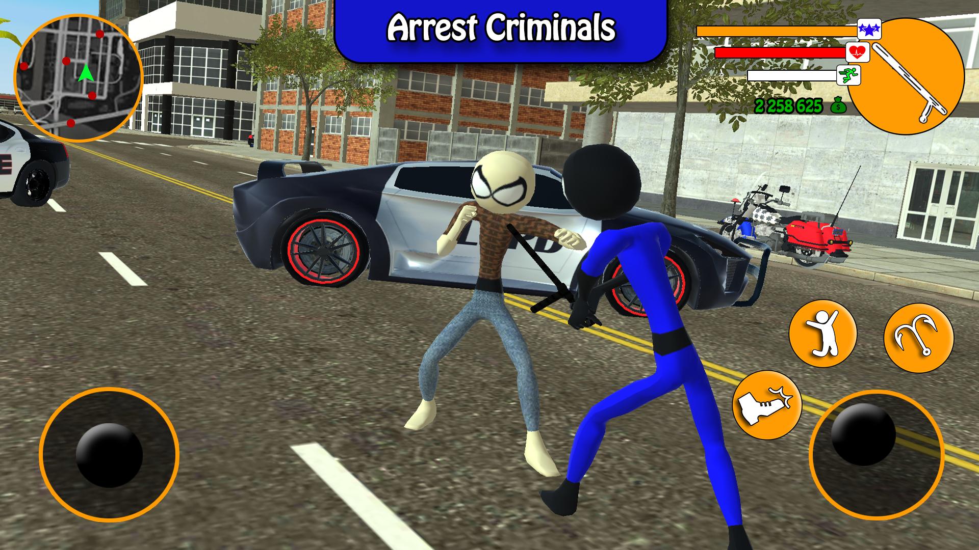 Скачать US Police Stickman Rope Hero на ПК | Официальный представитель  GameLoop